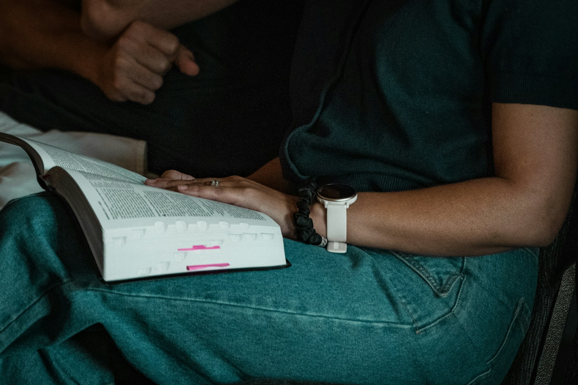 Someone writing in a journal